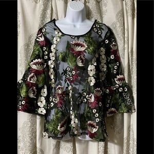 VINTAGE Solitaire embroidered long sleeve shirt!